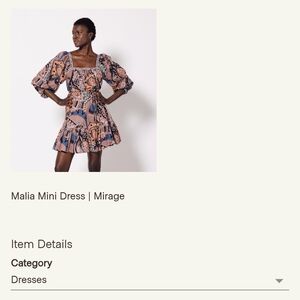 Cleobella Malia Mini Dress in Blue and Orange